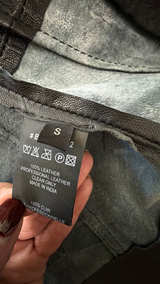 Religion WE_LIVE_IN_BLACK Black CRINKLE Leather Jacket Zippered Cuff: Small - Image 4