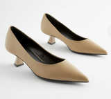 NEXT BRAND Beige Kitten Heel Pumps SIZE 7.5 WIDE FIT NEW NEVER WORN - Image 1