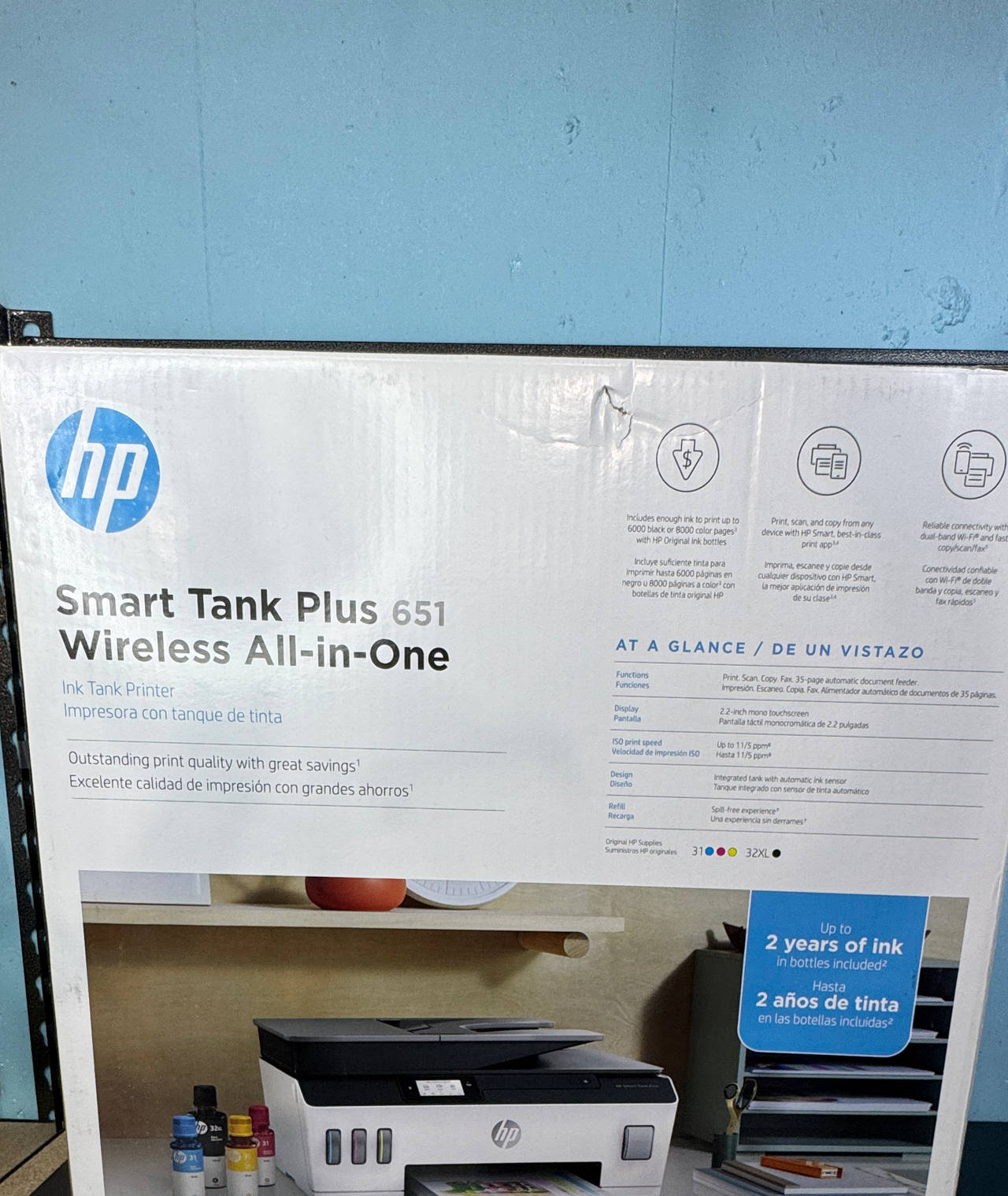 HP Smart Tank Plus 651 Wireless All-in-One Ink Tank Printer  2 years of ink incl