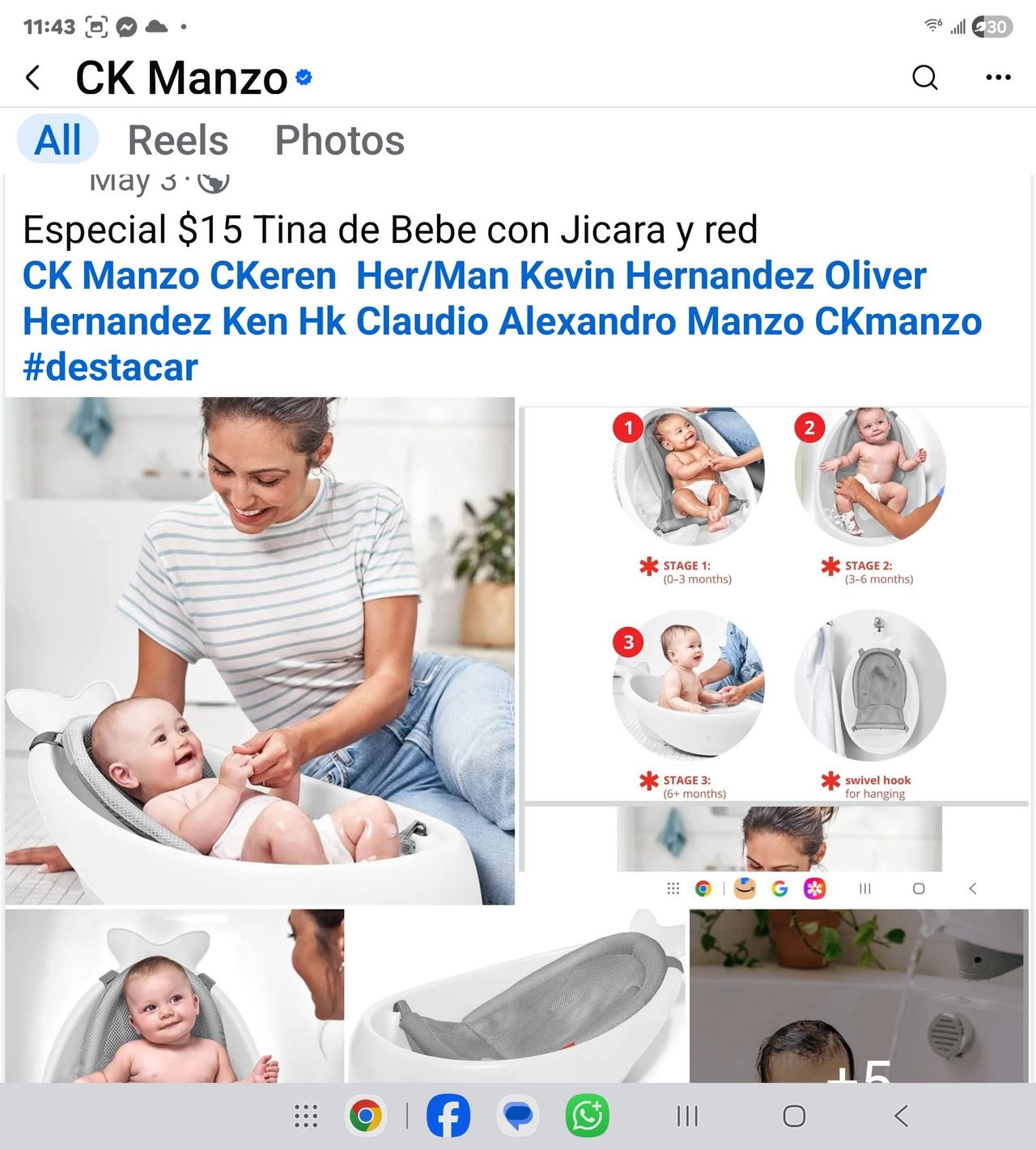 Skip Hop Moby 3-Stage Smart Sling Tub