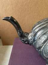 Antique Silver Plated Melon Ribbed Teapot by Roberts & Co in Sheffield England - Image 2