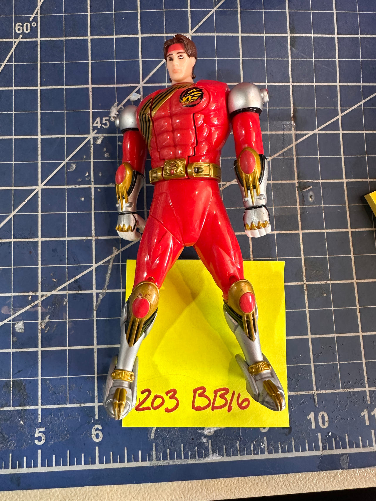 Power Rangers Wild Force Red Ranger Flip Head Bandai vtg  Action Figure 203.bb16