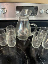 Vintage Silver 25th Anniversary Pitcher and Glass Set - Image 1