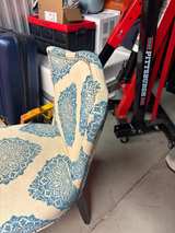 Blue Mandala Pattern Accent Chair - Image 2