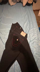 True Religion GENO BIG T Flap Jeans 2SB Black Rinse Size 36 - Image 4