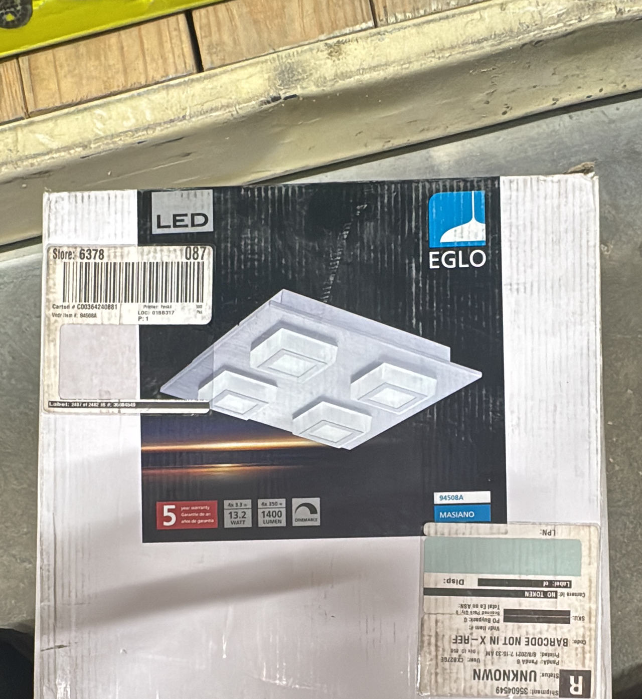 Eglo Masiano 4-Light LED Flush Mount Ceiling Light