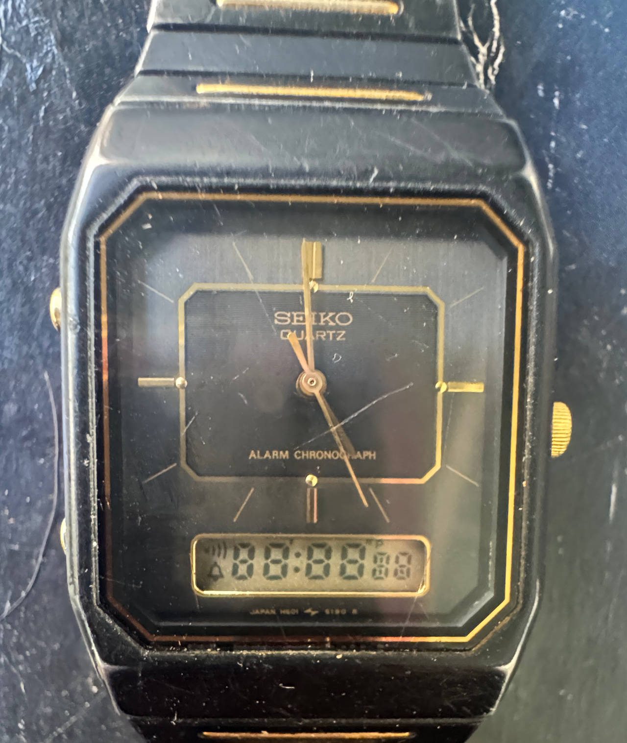 Seiko H601-5180 Quartz Alarm Chronograph Watch