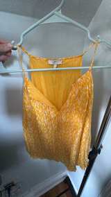 Joie Yellow Printed Silk Tank Top - Image 2
