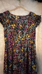 Knox Rose Floral Flutter Sleeve Button Front Dress - Image 3