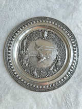Decorative Pewter Wall Plate - Image 1
