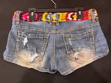 Dollhouse Crochet Waist Denim Shorts - Image 3