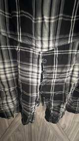 Eddie Bauer Women's Favorite Flannel Shirt large black and white - Image 6