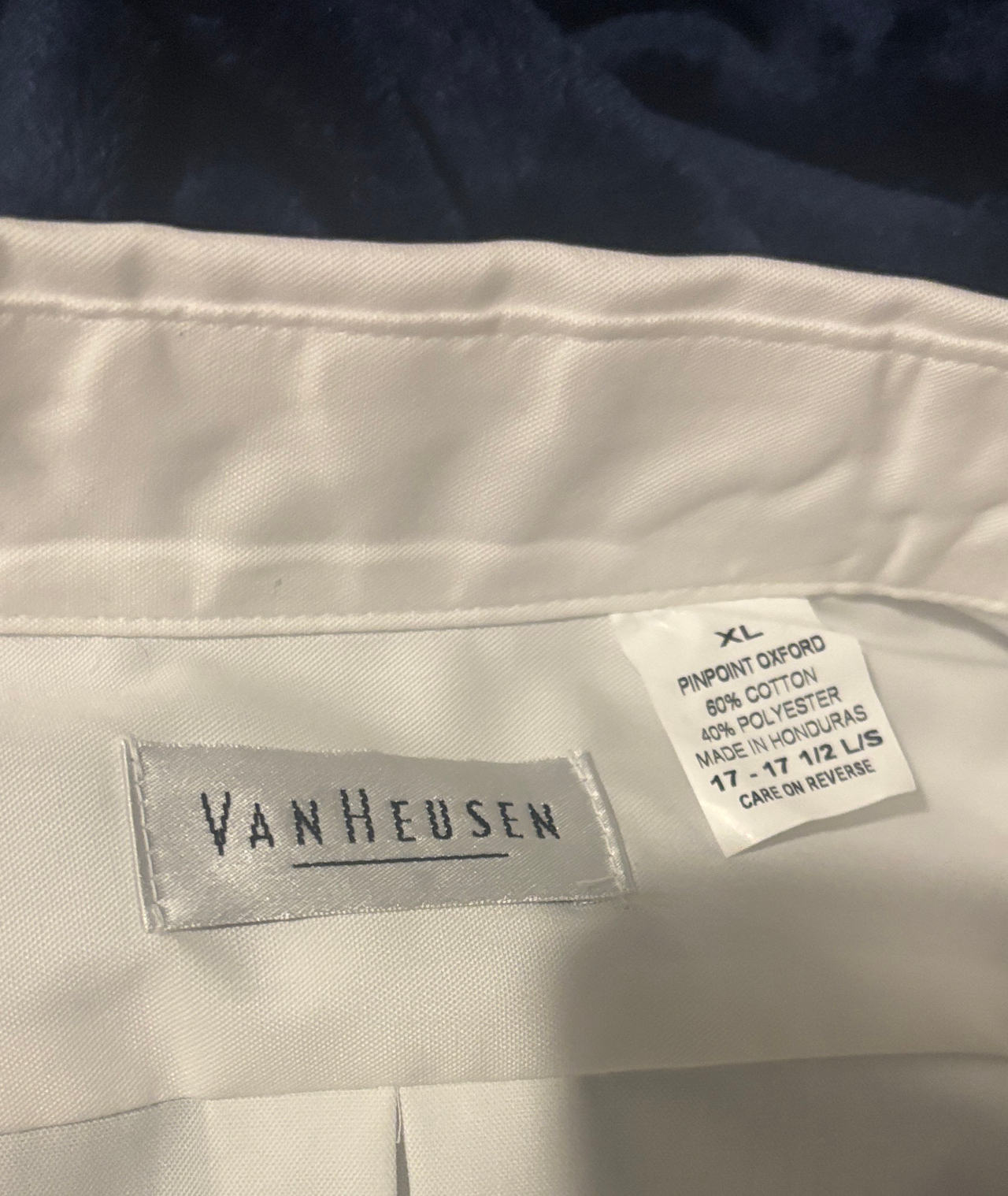 Van Heusen Pinpoint Oxford Dress Shirt White XL