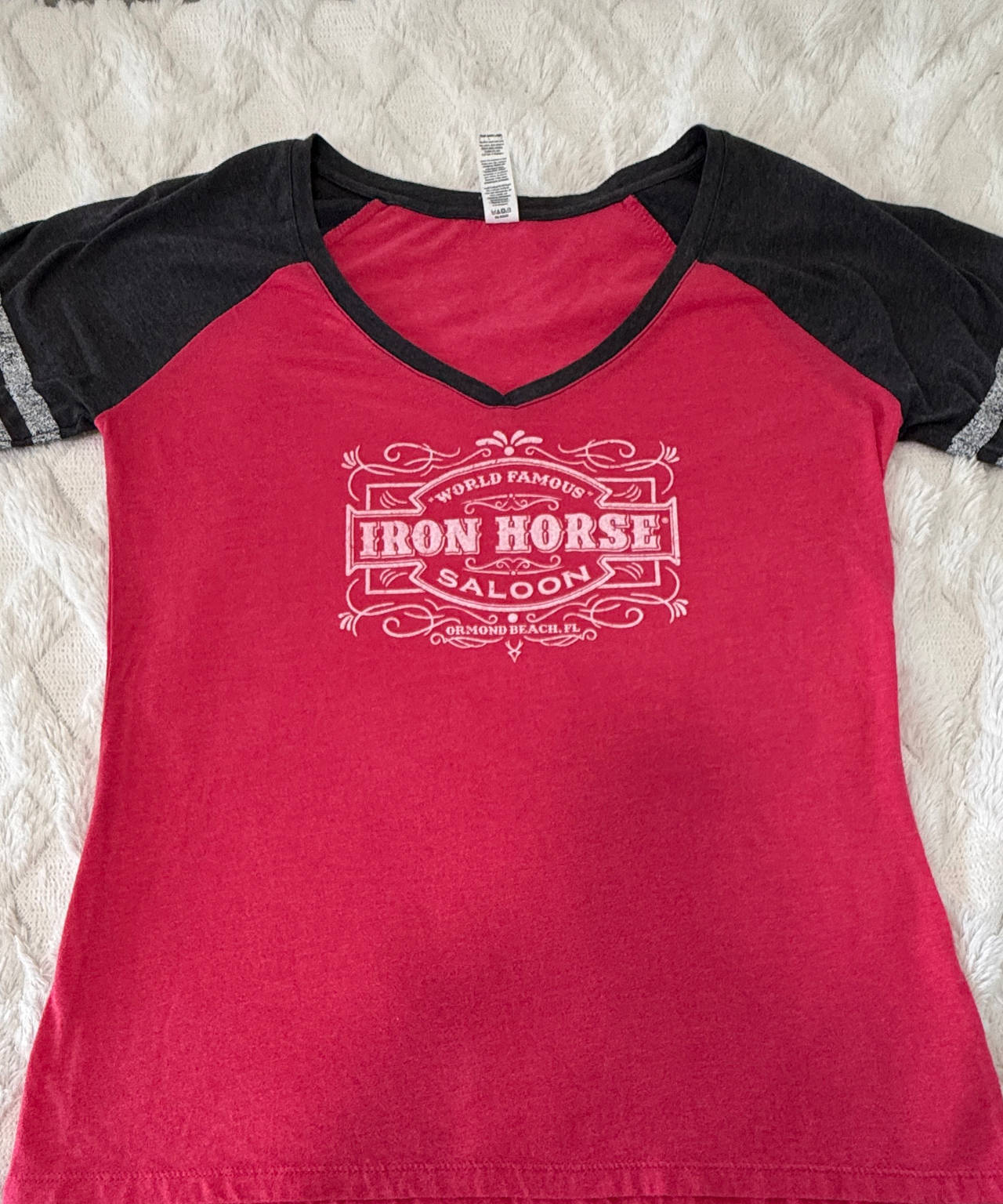 Iron Horse Saloon Ormond Beach Women's V-Neck Raglan Shirt