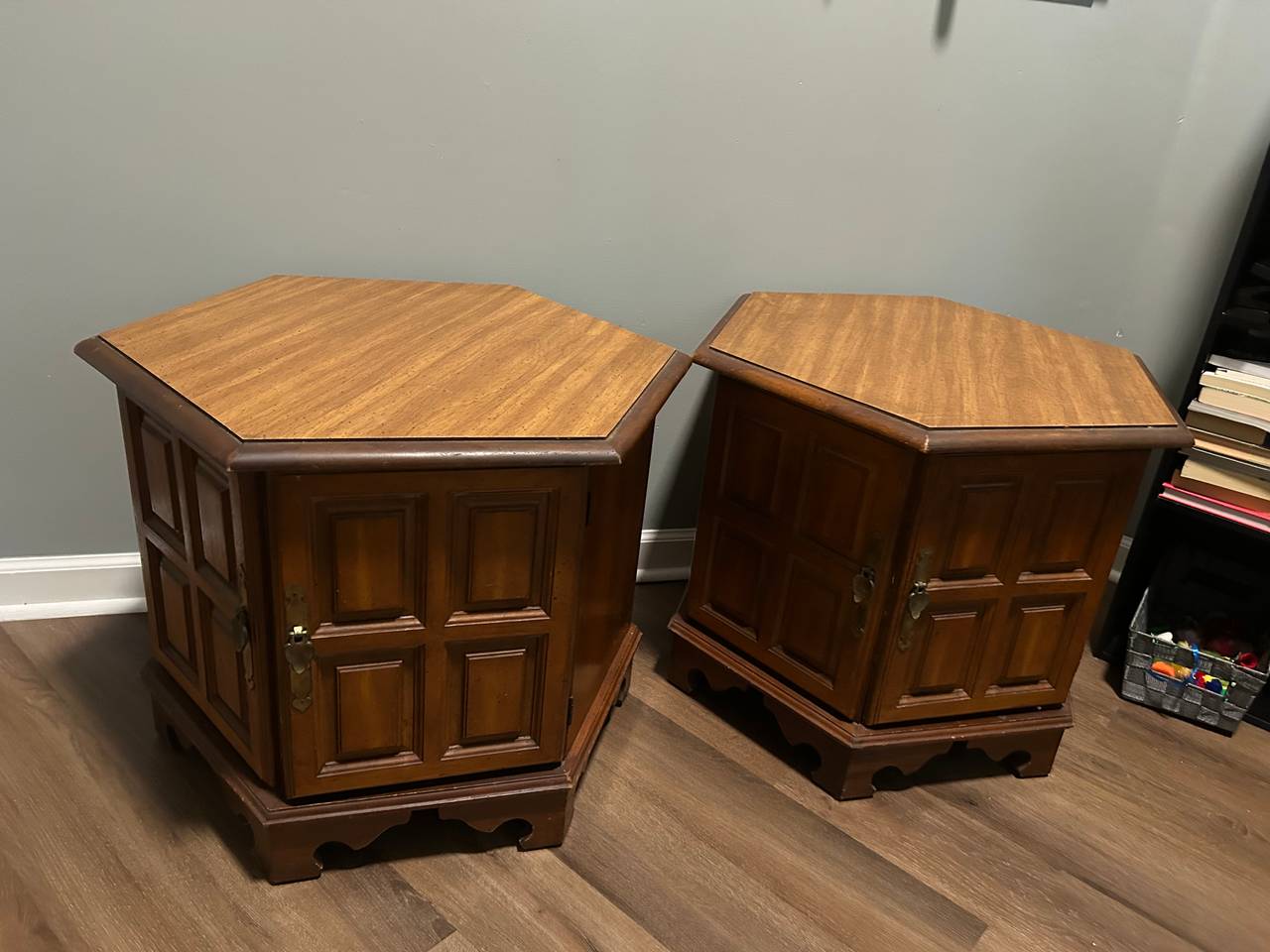 Vintage Lane Hexagon Commode End Tables