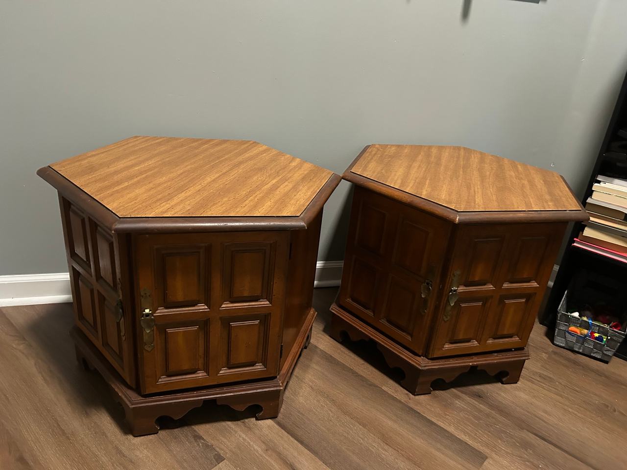 Vintage Lane Hexagon Commode End Tables