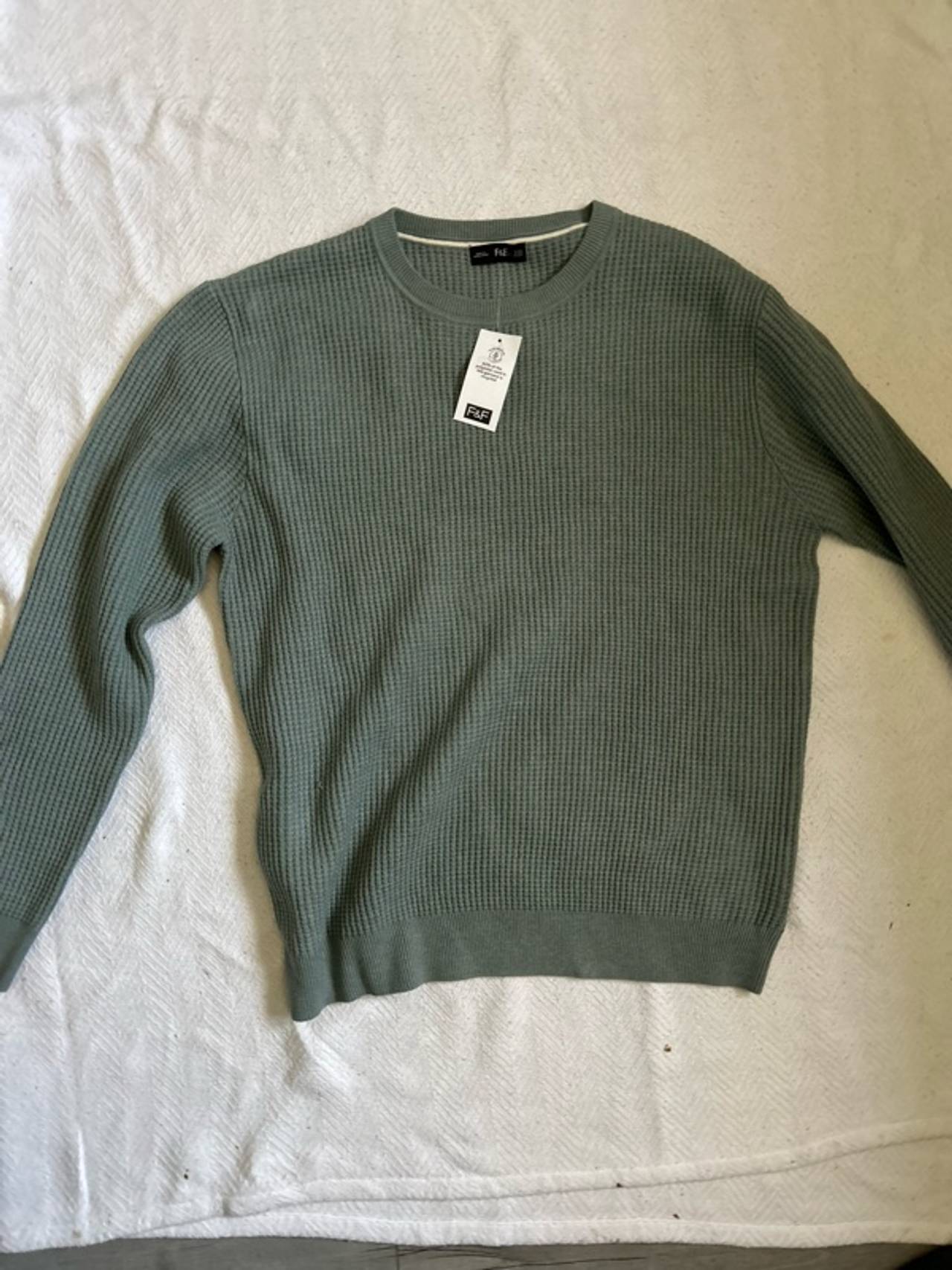 Regular Fit Waffle Jumper Navy Blue