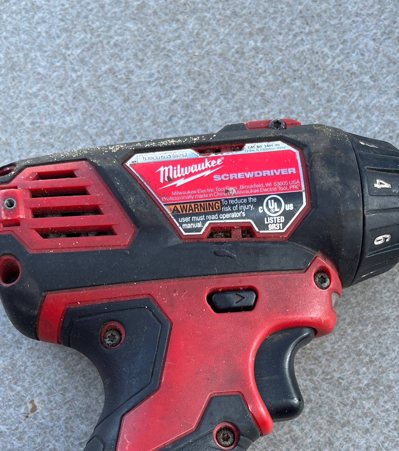 Milwaukee M12 1/4" Hex Screwdriver 2401-20