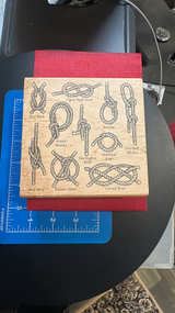 Stampabilities Nautical Knots Wood Mounted Rubber Stamp - Image 1