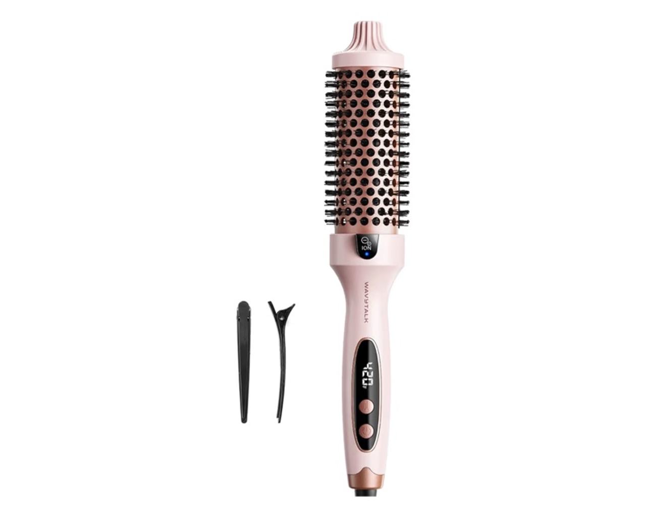 Wavytalk Thermal Brush, Blowout Boost 1.5 inch Heated Round Brush Sakura Pink