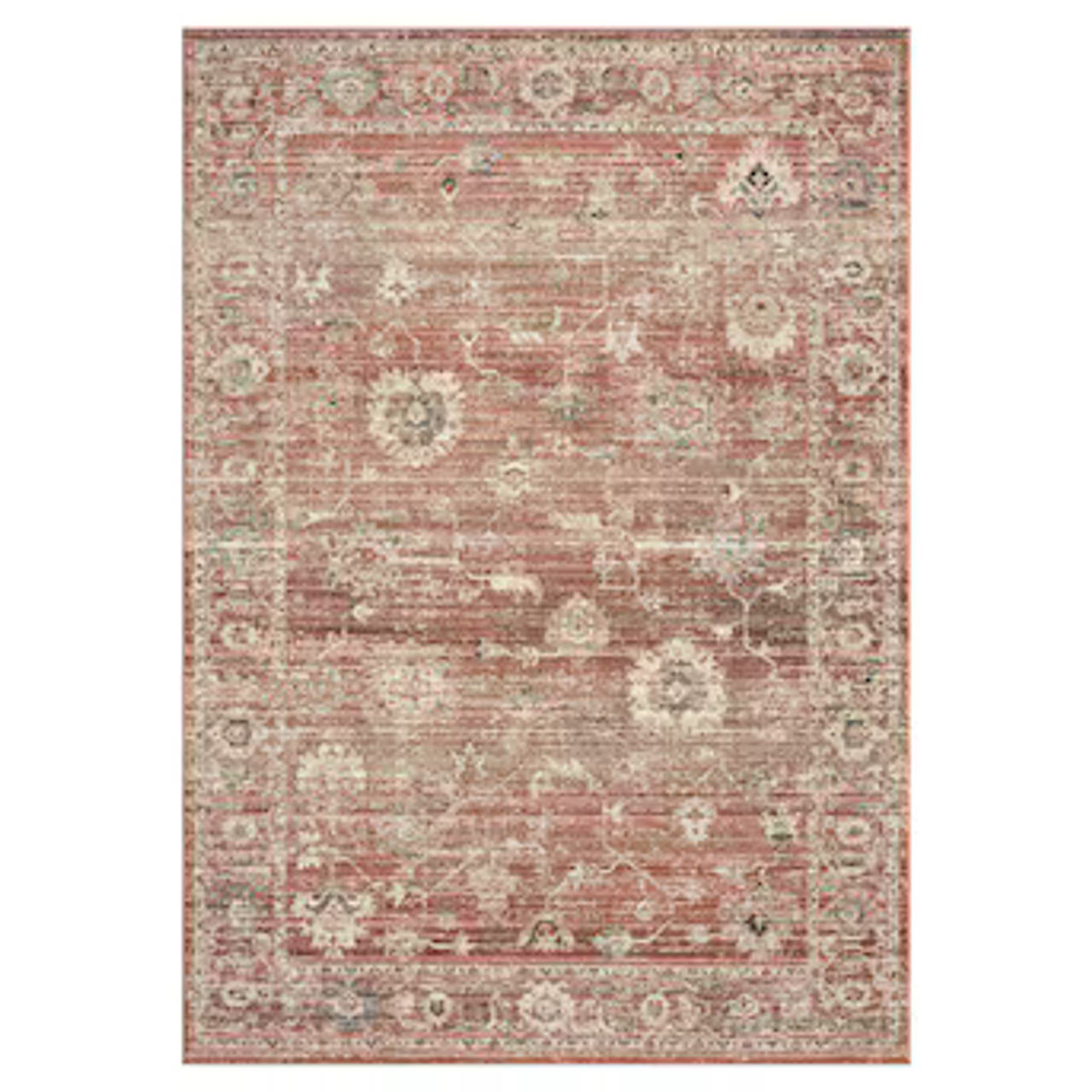 allen + roth Azalea 8 x 10 Rust Rectangular Indoor Rug