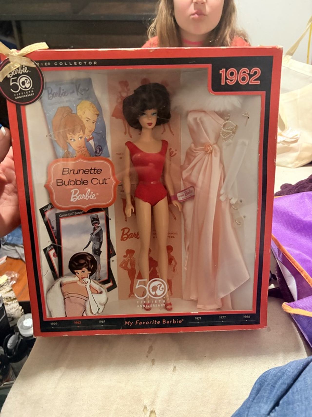 Mattel Barbie 1962 50th Anniversary My Favorite Brunette Bubble Cut