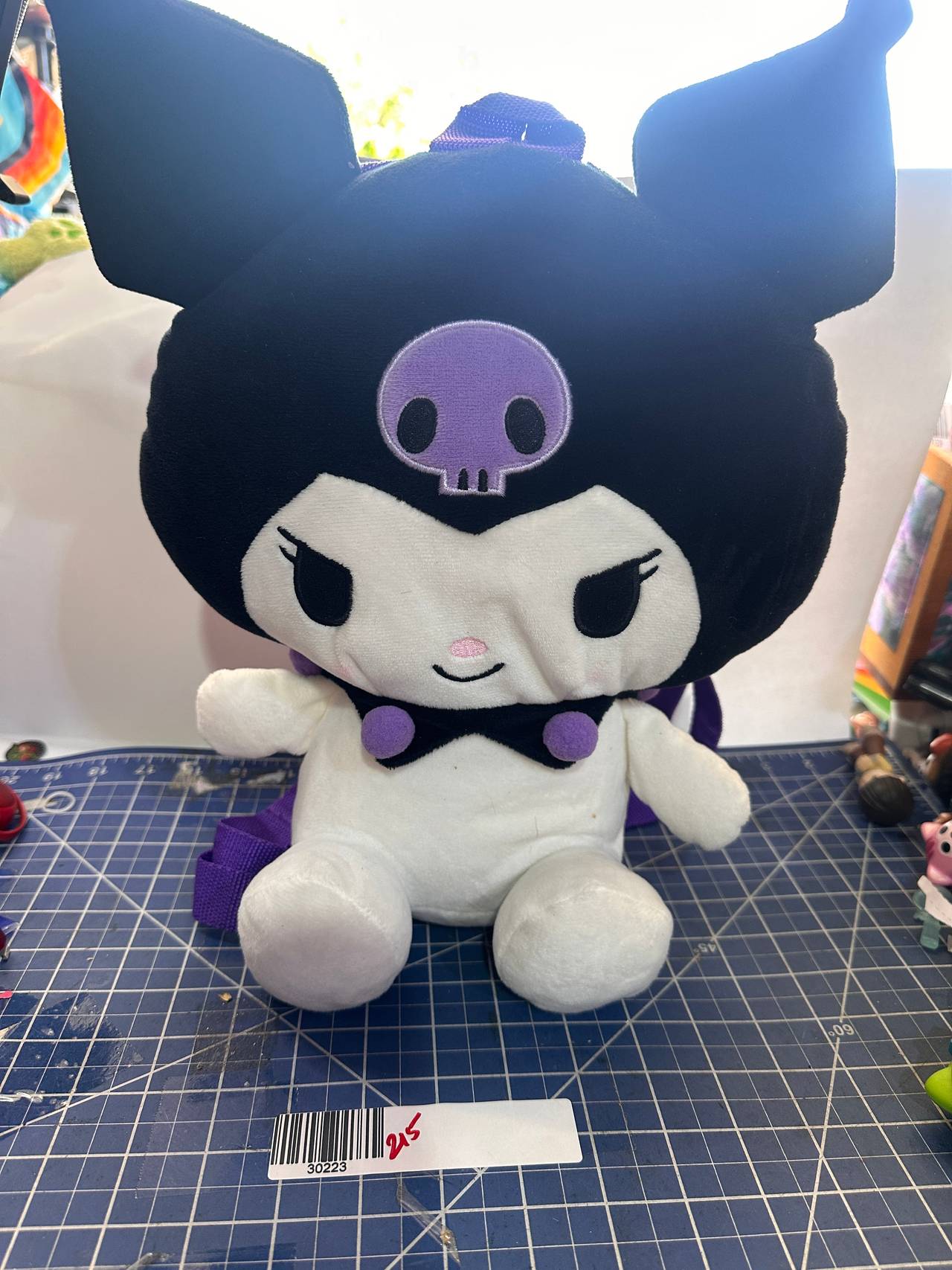 Sanrio KUROMI  Plush Backpack retro  215