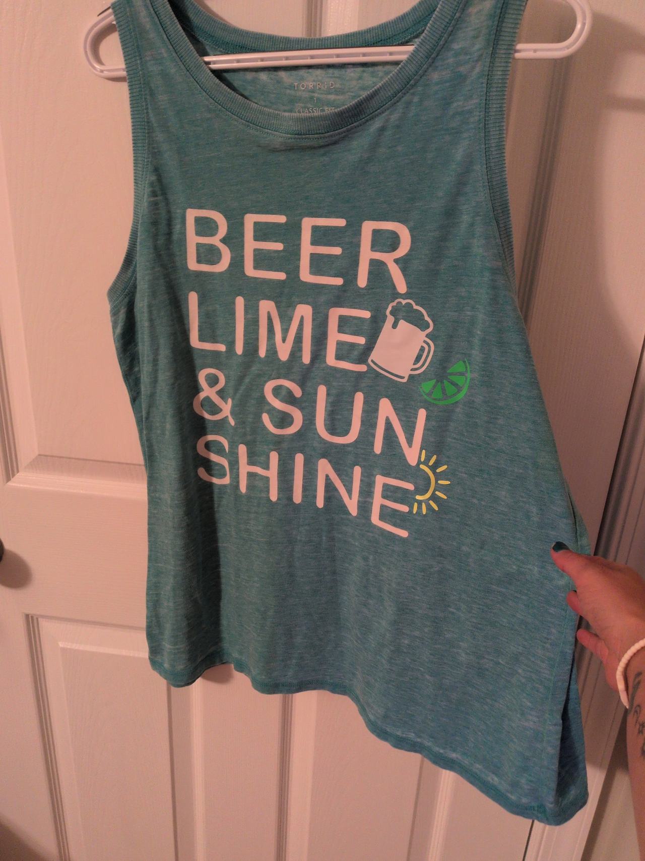 Torrid Beer Lime & Sunshine Graphic Tank Top