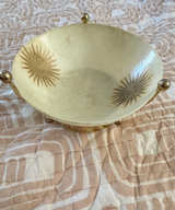 Mid-Century Fiberglass Starburst Bowl with Stand - Image 1