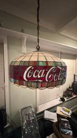 Coca-Cola Stained Glass Tiffany Style Hanging Lamp - Image 2