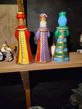 Vintage Hand-Painted Ceramic Three Wise Men Figurines - Image 3