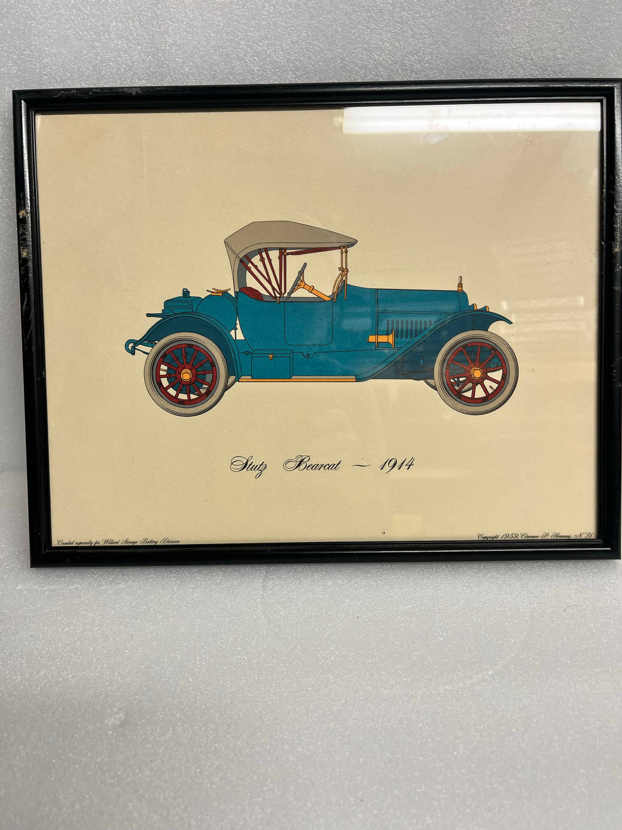 Clarence P. Hornung 1914 Stutz Bearcat Framed Print