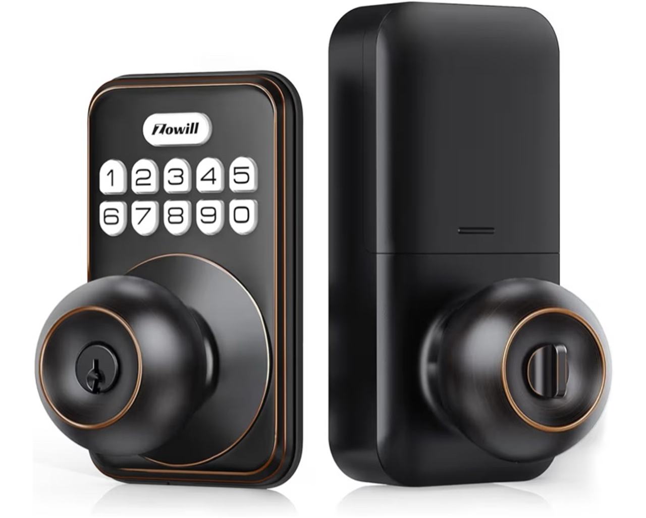 Zowill Keyless Entry with Knob - Electronic Keypad Deadbolt, Keyless Entry