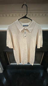 Paul Jones Men's Beige Knit Polo Shirt - Image 2