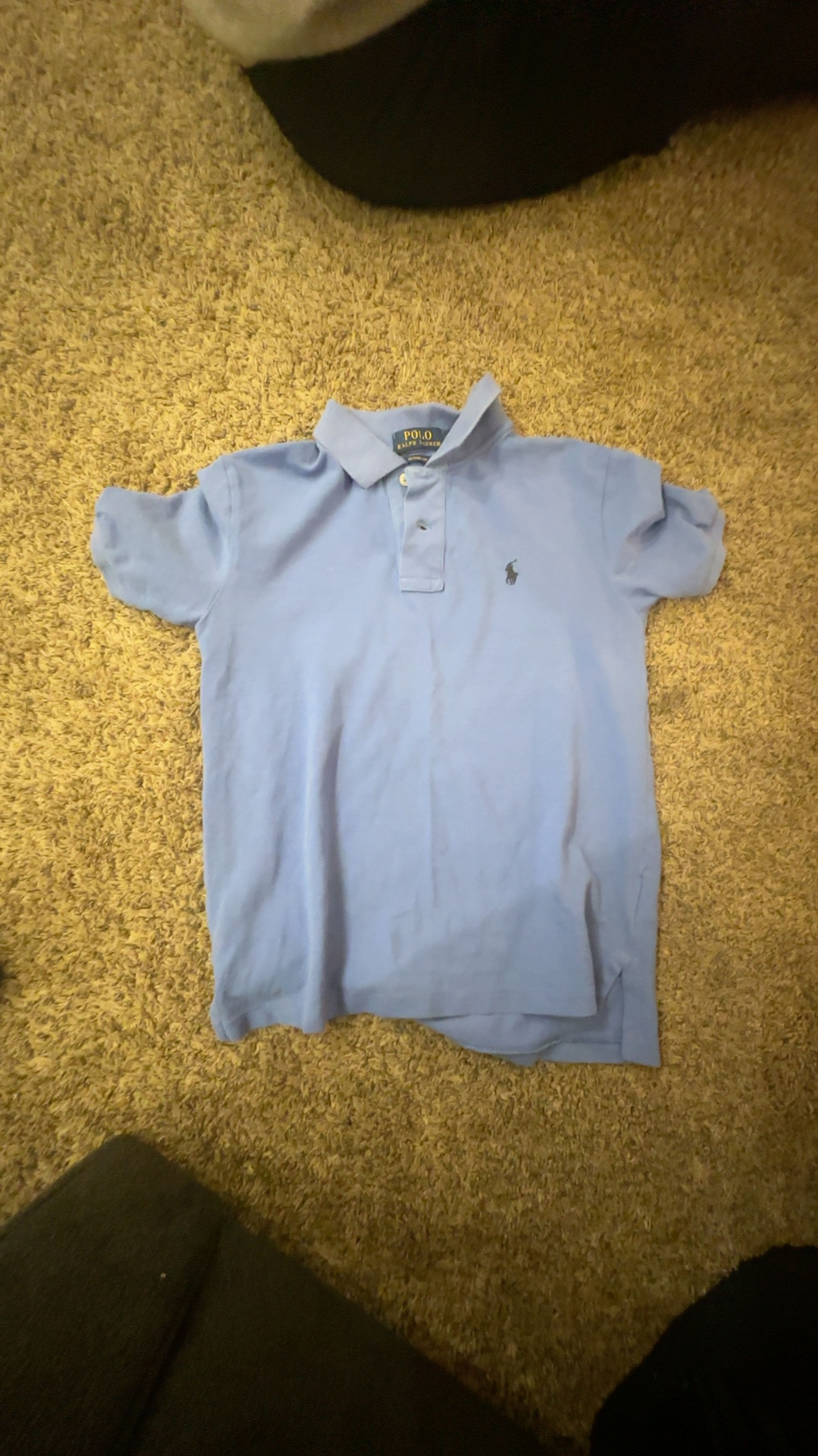Ralph Lauren Boys medium 10-12 Blue Polo Shirt