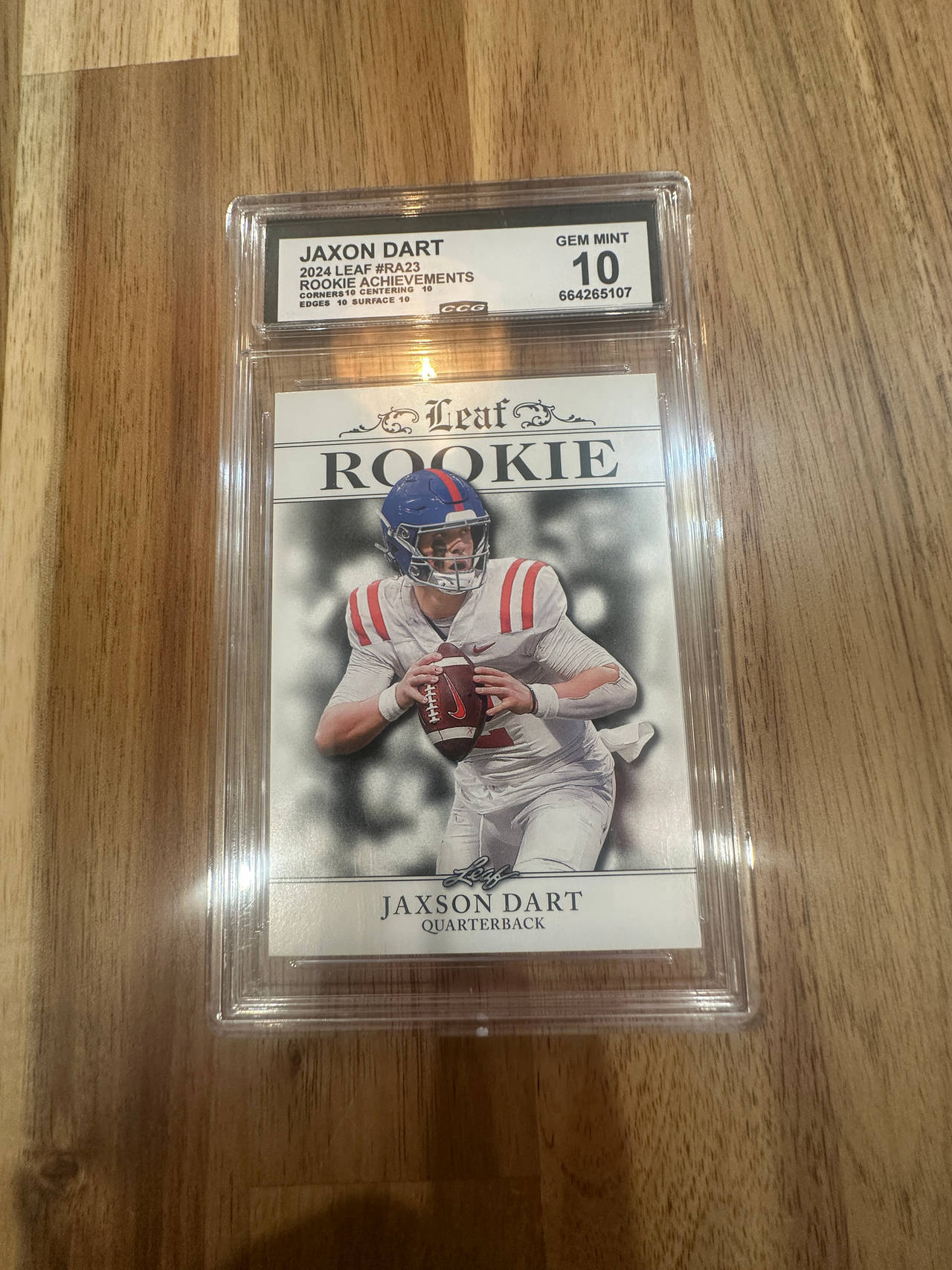 2024 Leaf Rookie Achievements Jaxson Dart CCG 10