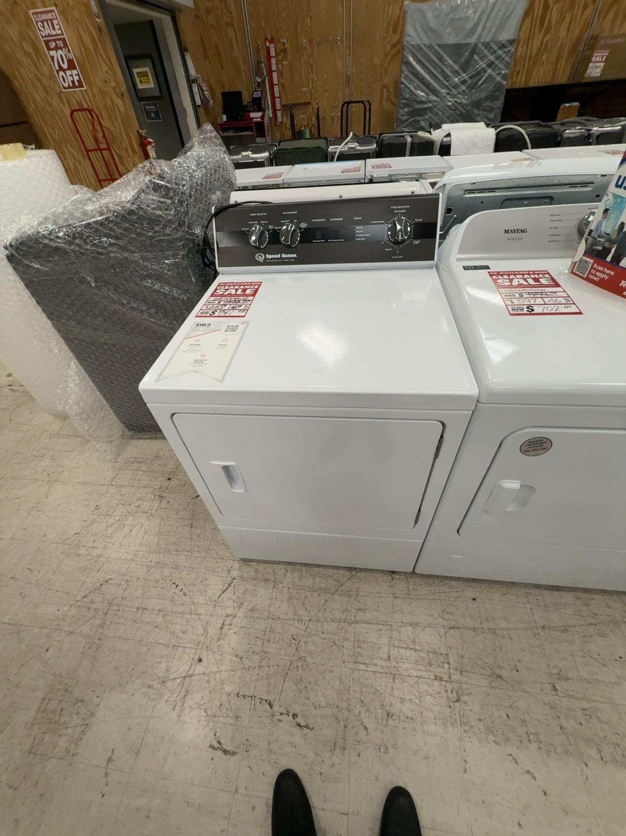 Speed Queen DR5004WG 7.0 cu ft White Front Load Gas Dryer
