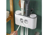 Toothbrush Holders with Toothpaste Dispenser Wall Mounted for Bathroom-4 Cups - Image 6