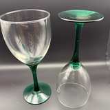 Libbey Green Stem Wine Glasses - Image 4
