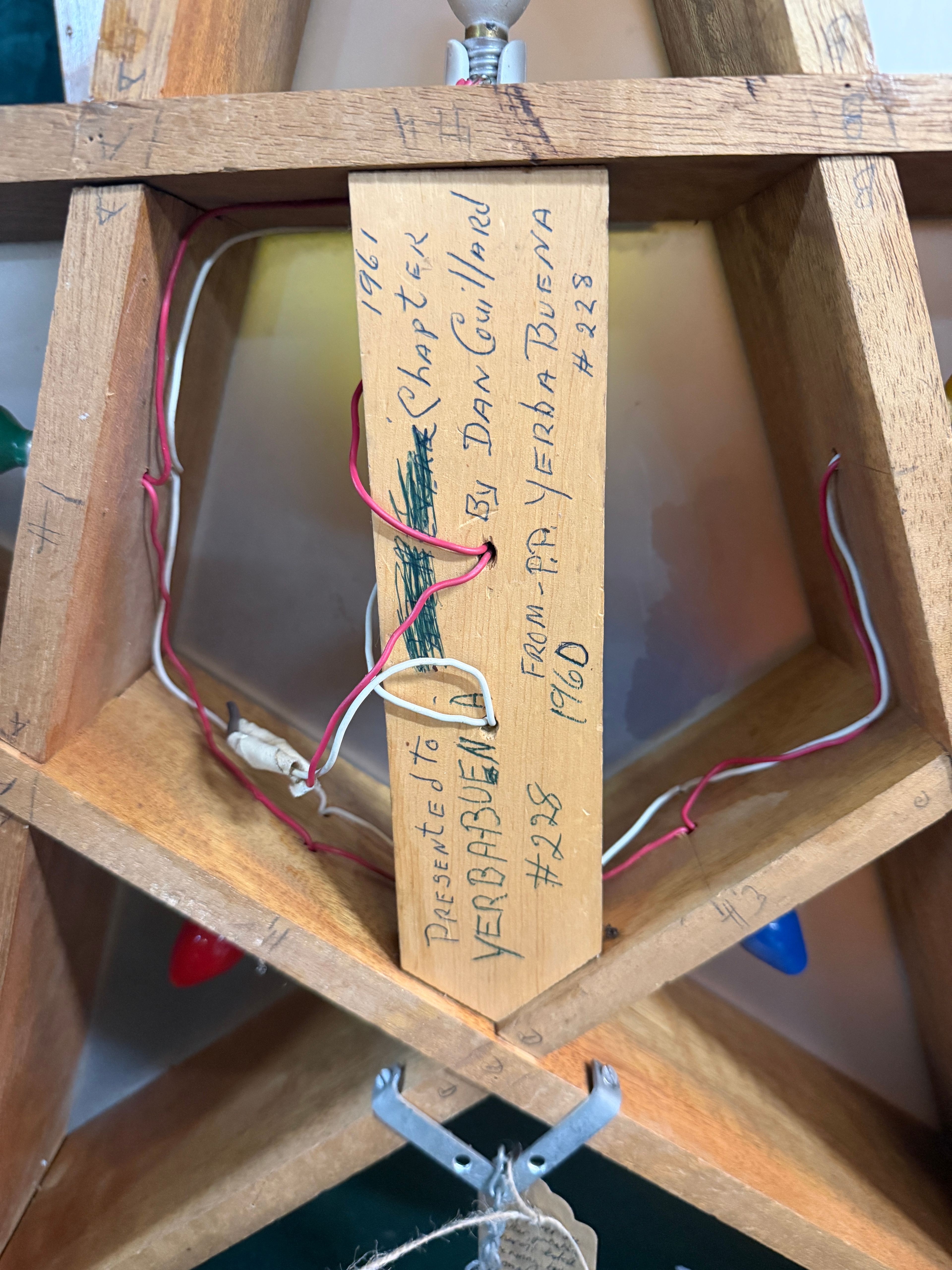 Order of the Eastern Star Lodge Wood Star & Carrying Case - Yerba Buena 1961 - Image 3