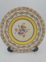 Marks & Rosenfeld Gold Encrusted Floral Cabinet Plates - Image 1