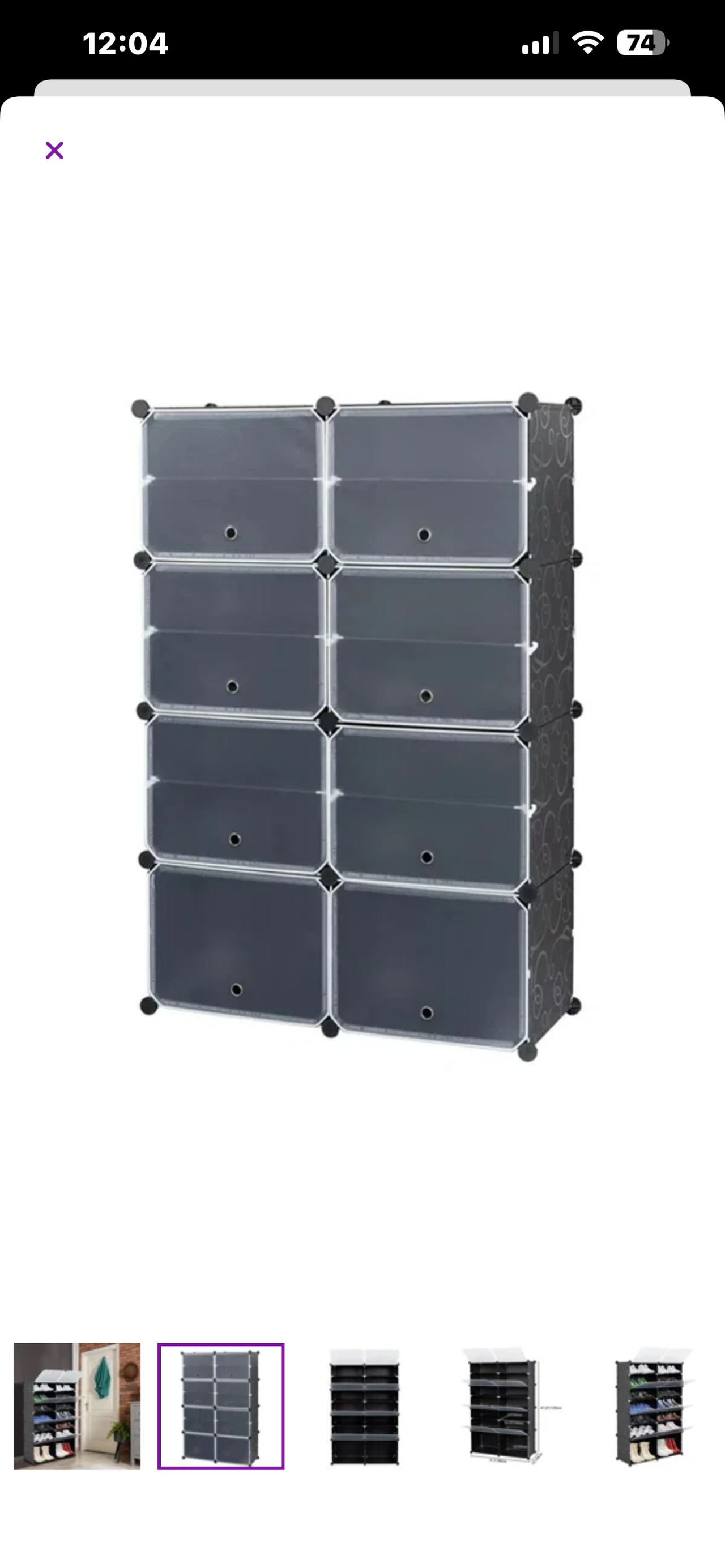 Modular Plastic Shoe Storage Organizer