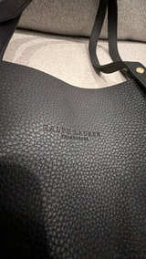 Ralph Lauren Fragrances Vintage Black Leather Tote Bag - Image 2