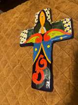 Talavera Multicolor Ceramic Wall Cross - Image 2