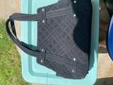 Vera Bradley Black Quilted Tote Bag Zebra Lining Shoulder Handbag - Image 4