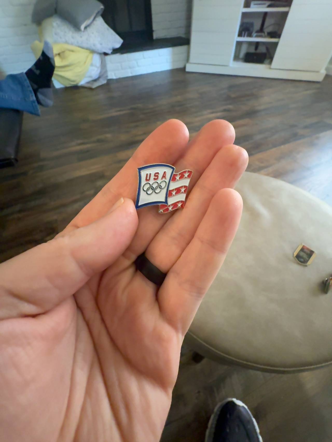 Aminco USA Olympic Flag Lapel Pin Red White & Blue