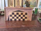 Vintage Hand-Carved Wooden Tribal Chess Set - Image 4