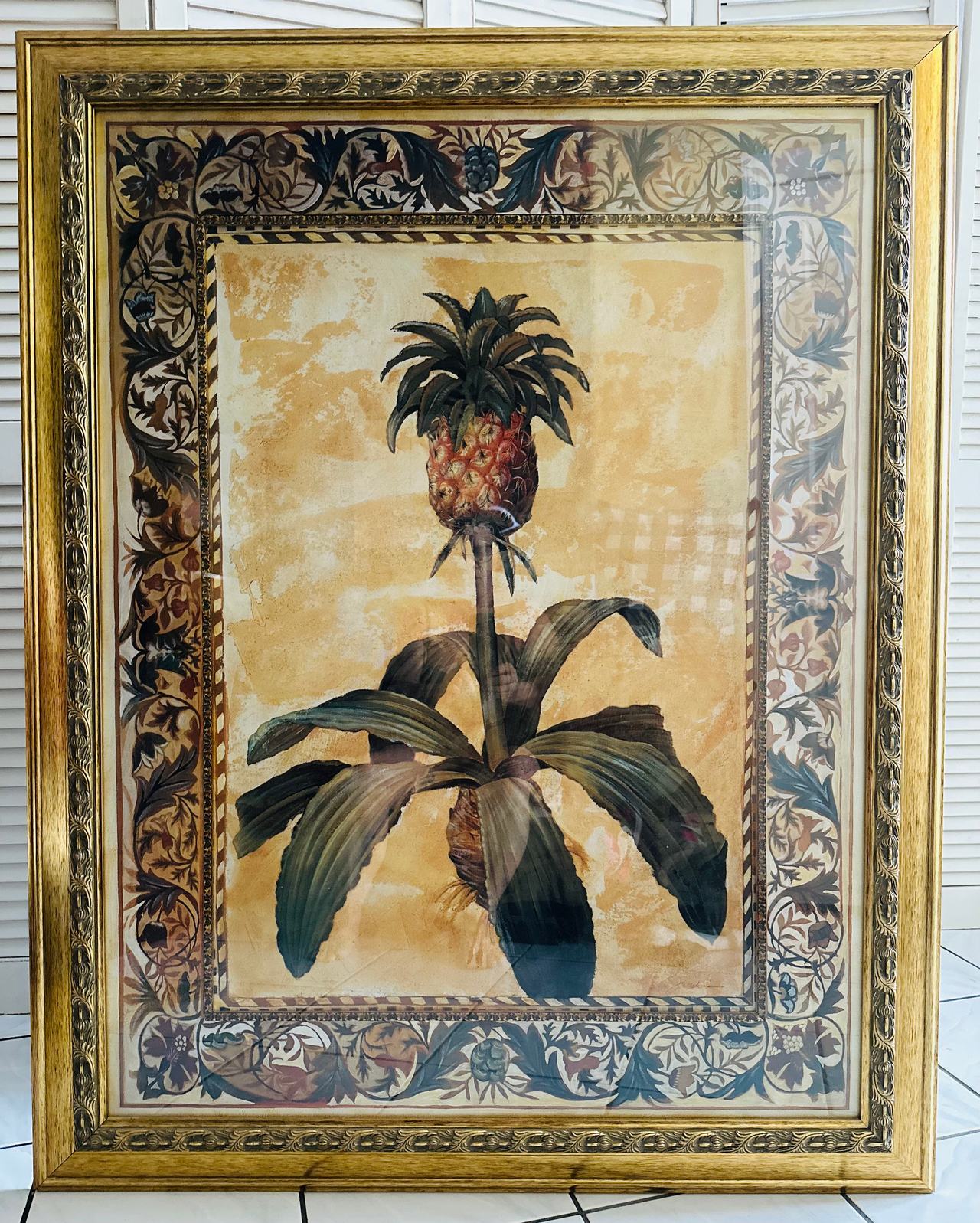 Framed Pineapple Botanical Art Print