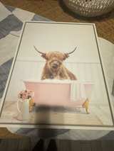 Highland Cow Framed Canvas - Image 1