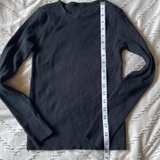 Black Ribbed Long Sleeve Shirt - Image 3